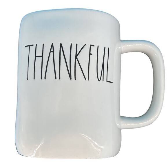 Rae Dunn Thankful White Ceramic Mug -189- Artesian Collection. by Magenta - Picture 2 of 8